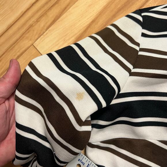 VINTAGE 60s Bleeker Street Striped Mod Style Dress Size 6 Retro Mini - Picture 6 of 9